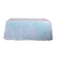 Sequin 90"x132" Rectangle Tablecloth Iridescent Blue - Seamless Big Payette Table Cover