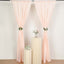 2 Pack Blush Polyester Event Curtain Drapes, 10ftx8ft Backdrop Event Panels With Rod Pockets 130 GSM