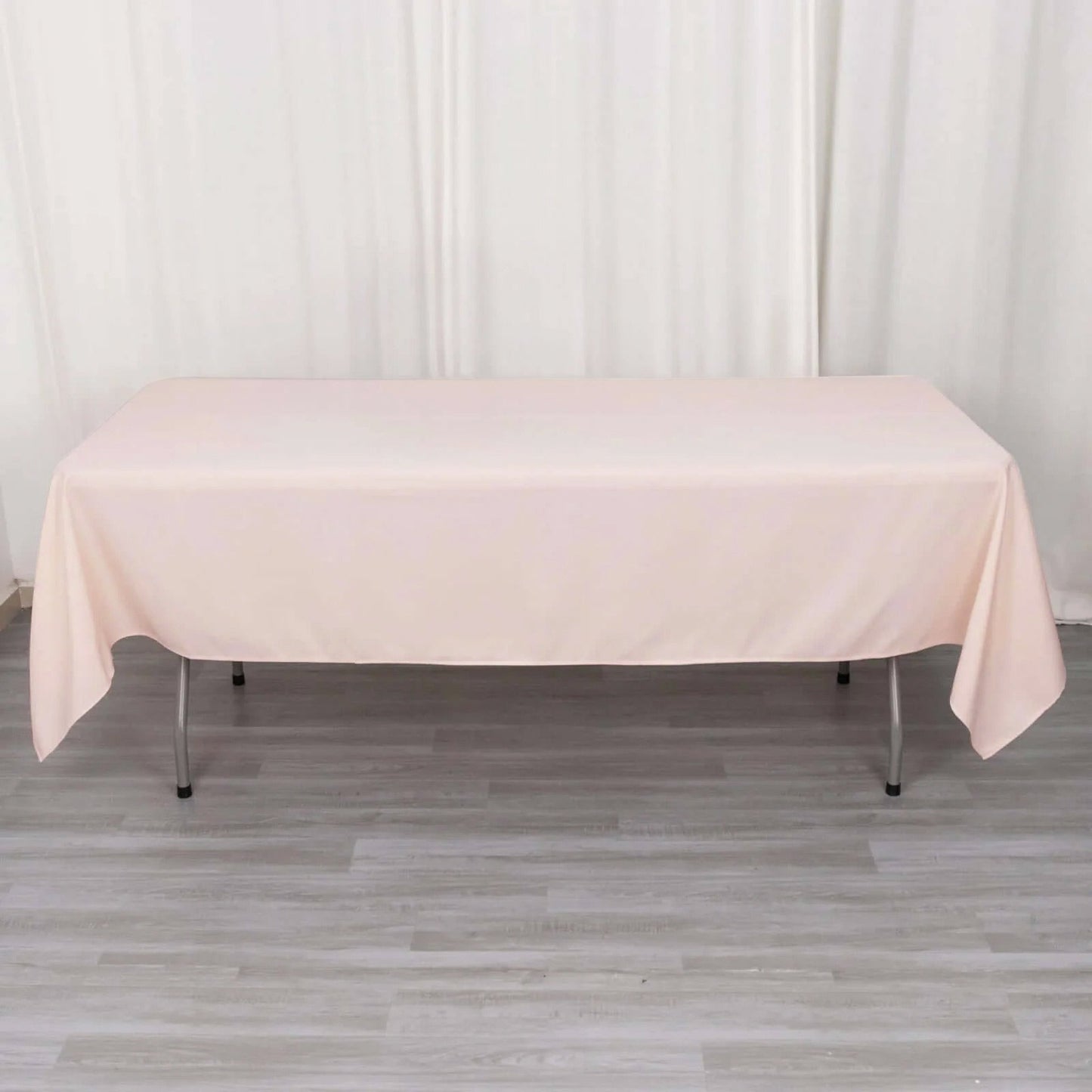 Premium Polyester 60"x102" Rectangle Tablecloth Blush - Durable 220GSM Wrinkle-Resistant Table Cover