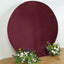 7.5ft Burgundy Metallic Shimmer Tinsel Spandex Round Wedding Arch Cover, 2-Sided Photo Backdrop