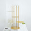 5-Tier Metal Round Cake Stand Centerpiece Gold - Luxurious Pillar Style Cupcake Dessert Display Tower Planter Shelf for Weddings Banquets & Celebrations 2.5ft