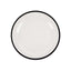 10-Pack Plastic 10" Round Dinner Plates in Clear with Black Rim - Disposable Party Plates for Classy Banquets & Special Occasions