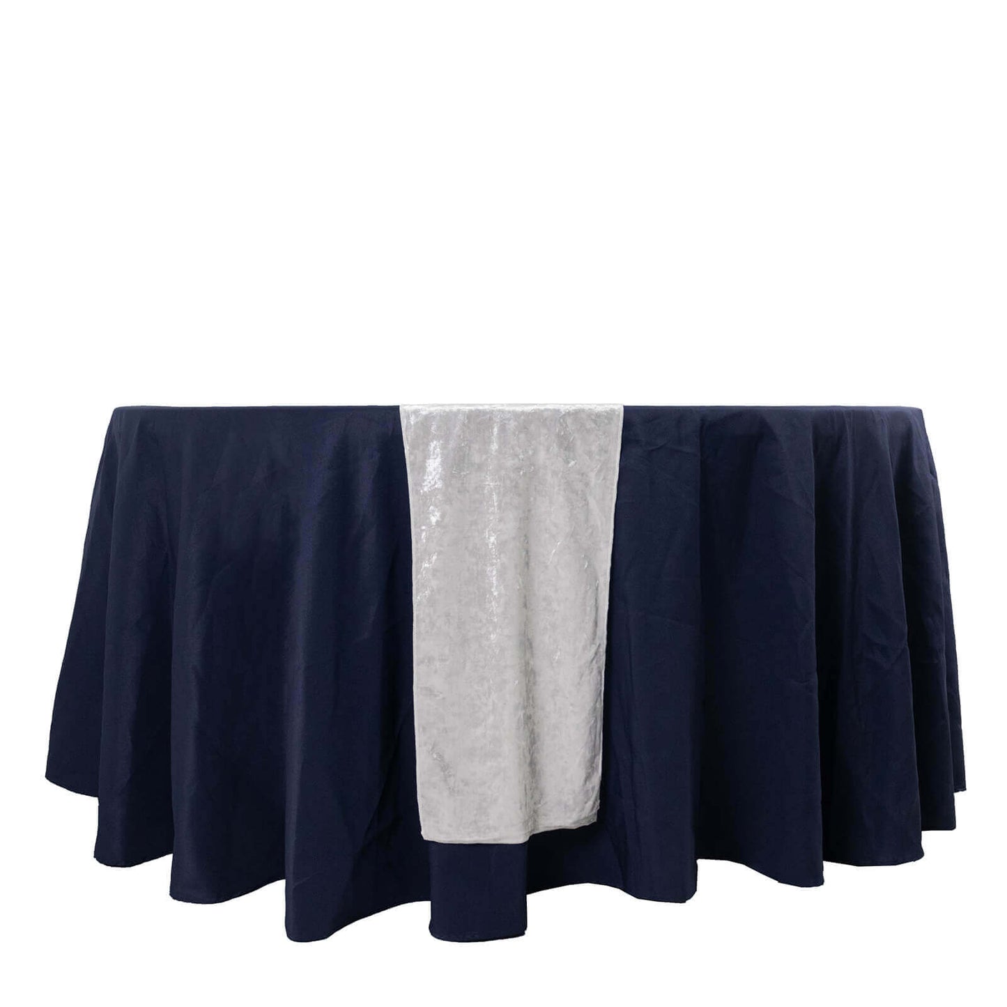 Premium Crushed Velvet 12"x108" Table Runner White - Soft & Wrinkle-Resistant Table Linen for Events