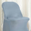 10 Pack Stretch Spandex Chair Covers Dusty Blue for Folding Chairs - Durable 160GSM Fitted Slipcovers