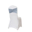 5 Pack Crushed Velvet Chair Bands Dusty Blue Wide Ruffle Style - Textured Chair Sashes for Stunning Event Decor - 8"x15"
