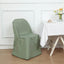 10 Pack Polyester Chair Covers for Folding Chairs Dusty Sage Green - Wrinkle-Free Stain-Resistant Slip-On Slipcovers