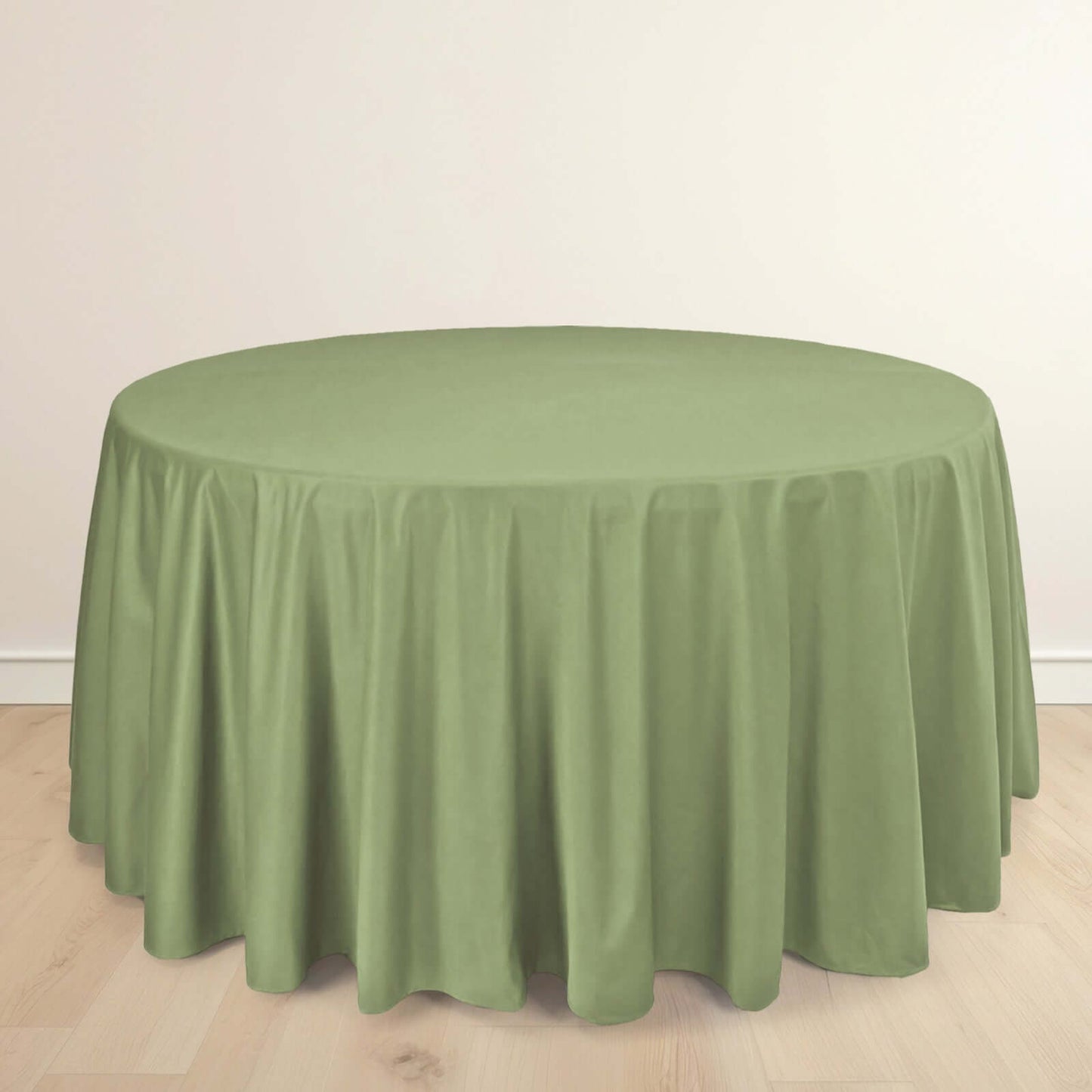 Scuba Round 120" Tablecloth Dusty Sage Green - Wrinkle Free & Stain Resistant Seamless Table Cover