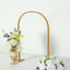 Gold Metal Chiara Arch Table Centerpiece with Rounded Top - Detachable Flower Stand Frame for Weddings 23"