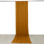 Gold 4-Way Stretch Spandex Event Curtain Drapes, Wrinkle Free Backdrop Event Panel with Rod Pockets - 5ftx16ft