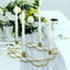 Rectangular Taper Wreath Candelabra 4 Arm Gold Metal Candle Holder Centerpiece - Stylish Wedding Decor 12"x8"