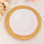 6-Pack Acrylic Round Charger Plates 13" in Metallic Gold with Hammered Rim, Plastic Decorative Dinner Party Charger Tableware