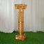4 Pack Gold Crafted Venetian Inspired Pedestal Stand Plant Pillar - 40" Tall PVC