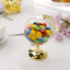 12-Pack Fillable Mini Globe Candy Container Clear Gold - Stylish Candy Treat Favor Containers 4.5"