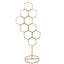 6ft Gold Metal Honeycomb Wedding Flower Frame Backdrop Stand, Floor Standing Balloon Display Arch