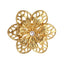 4 Pack Gold Metal Hollow Sun Flower Napkin Rings, Modern Flower Shaped Napkin Bands