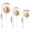 12 Pcs Cake Topper Picks Faux Pearl Ball Design Gold - Foam Balloon DIY Cupcake Decor Supplies Assorted Sizes