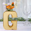 Shiny Ceramic Vase Letter "G" Gold Plated - Chic Bud Planter Pot for Events & Decor 6"