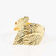 4 Pack Metallic Gold Ornate Leaf Napkin Rings, Linen Napkin Holders