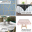 Polyester 54"x54" Table Overlay Square Tablecloth White with Gold Foil Geometric Pattern - Wrinkle-Resistant & Durable for Stylish Settings