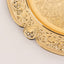 6-Pack Acrylic Round Charger Plates 13" in Gold Floral Embossed with Scalloped Rim, Plastic Decorative Charger Tableware