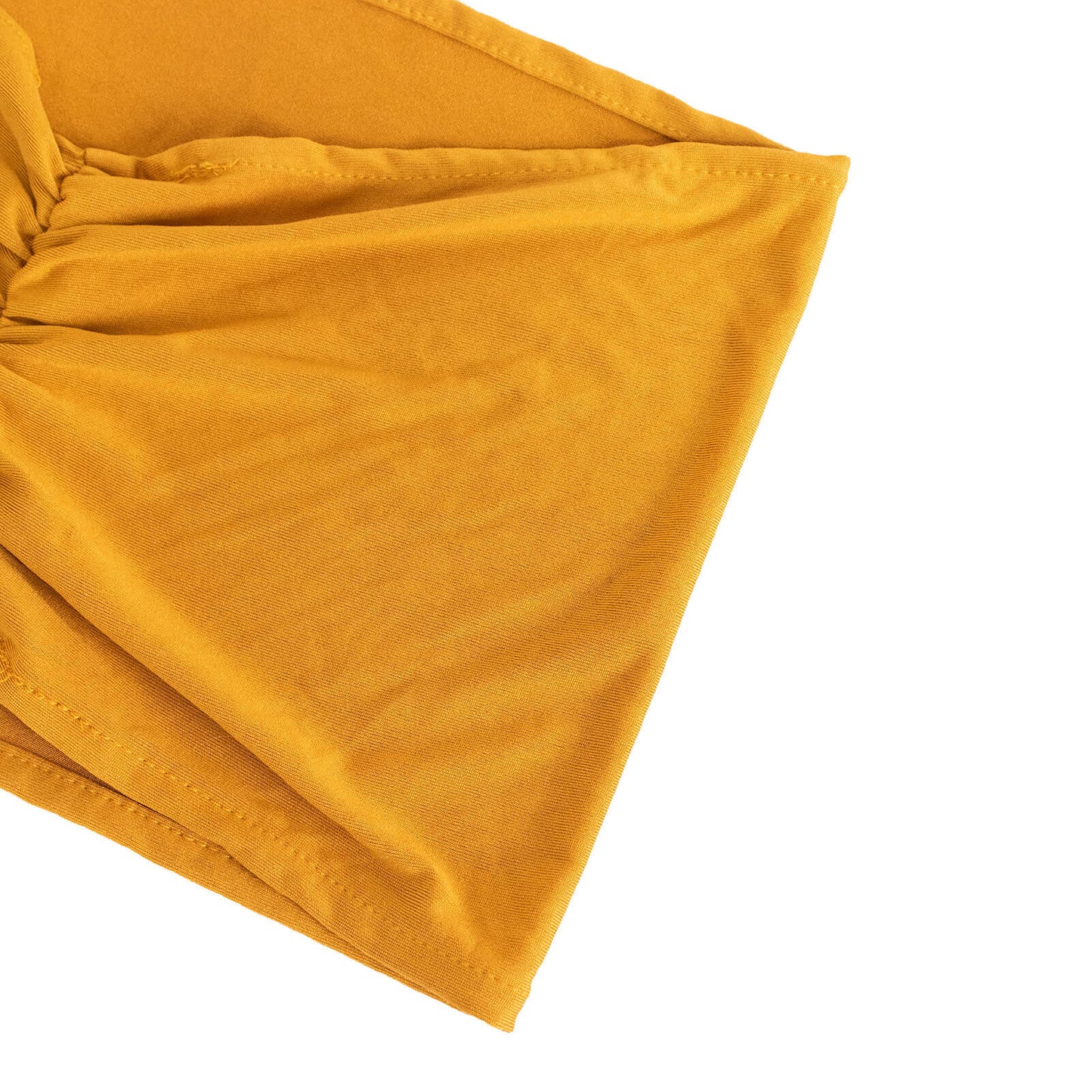 5 Pack Spandex Chair Sashes Gold Ruffled Style - Wide Easy to Use Stretch Chair Bands for Classy Wedding and Event Decor 8"x13"