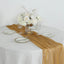 Glitter Gauze 27"x120" Table Runner Gold - Sparkling Reusable Wrinkle-Free Sheer Table Linen for Events