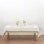 Linen-Like Paper 50"x108" Rectangle Tablecloth White - Disposable Airlaid Table Cover with Gold Striped Border