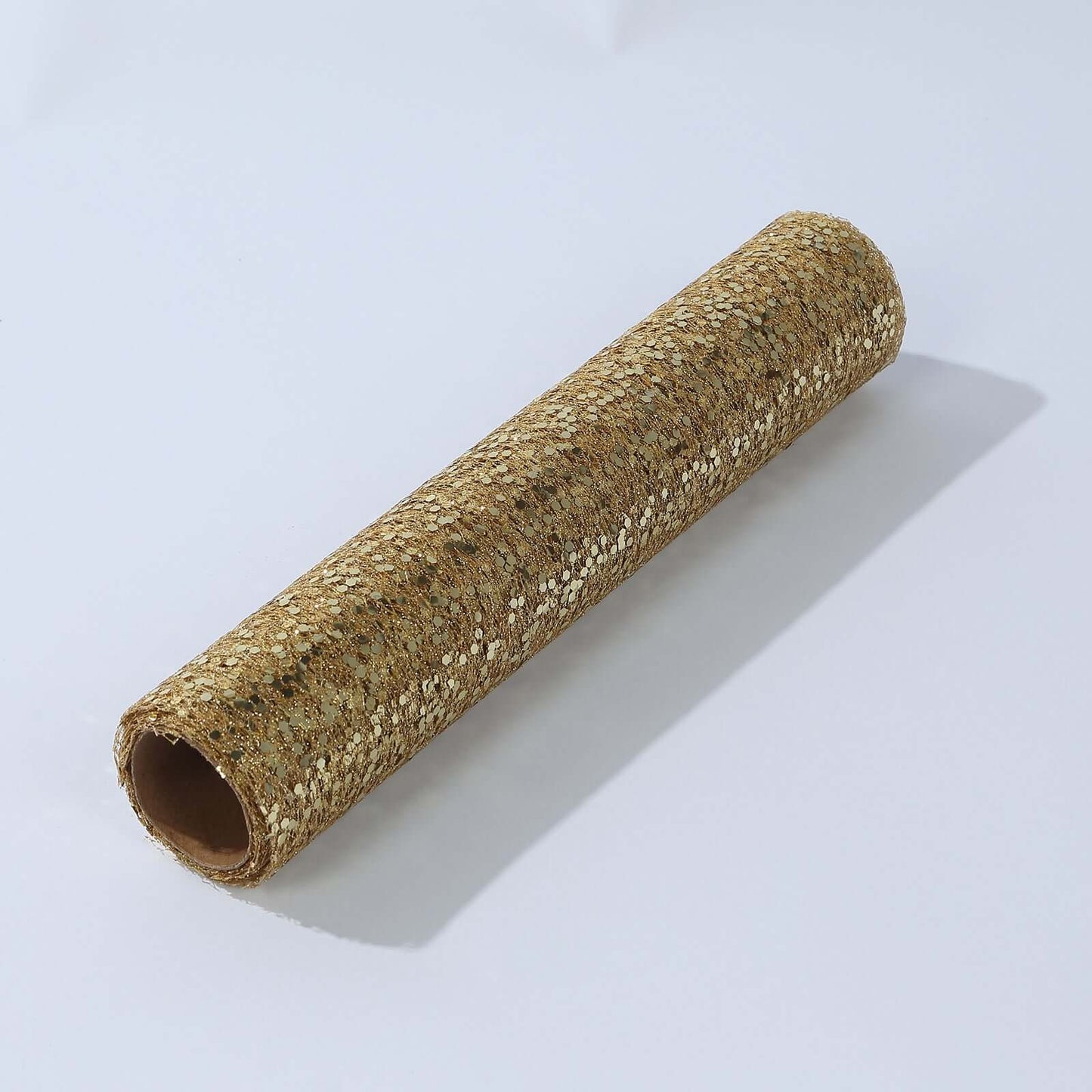 Mesh 11"x108" Table Runner Metallic Gold â€“ Glitter Design for Convenient Event Decoration