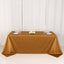 Scuba Rectangular 90"x132" Tablecloth Shimmering Gold - Wrinkle Free & Stain Resistant Seamless Table Cover for Weddings and Parties