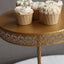 3-Tier Dessert Stand Hollow Lace Round Design Gold - Cupcake Tower and Tiered Cake Display Metal 21"