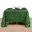 Taffeta 90"x90" Table Overlay Square Tablecloth Green - Leaf Petal Design for Stylish Celebrations