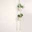 2-Pack Planter Pots Indoor Macrame Holder Design White - Plastic Plant Pots 5.5"