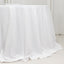 Fire Retardant Premium Polyester 132" Round Tablecloth White - Stylish High-Performance Table Cover for Large Gatherings