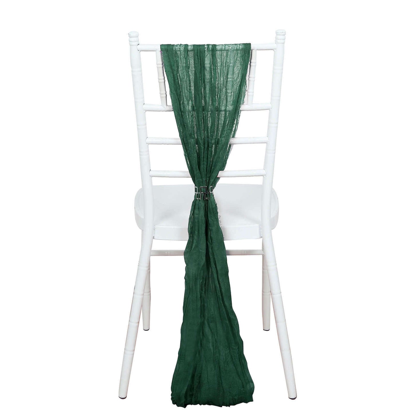 5 Pack Cheesecloth Gauze 16"x88" Chair Sashes Hunter Emerald Green - Boho Chair Decorations