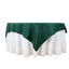 Premium Polyester 70"x70" Table Overlay Square Tablecloth Hunter Emerald Green 220GSM Wrinkle-Resistant Table Cover
