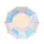 25-Pack Paper 7.5" Decagon Dessert Plates in Iridescent - Disposable Holographic Salad Plates for Starry Night & Fairytale Parties
