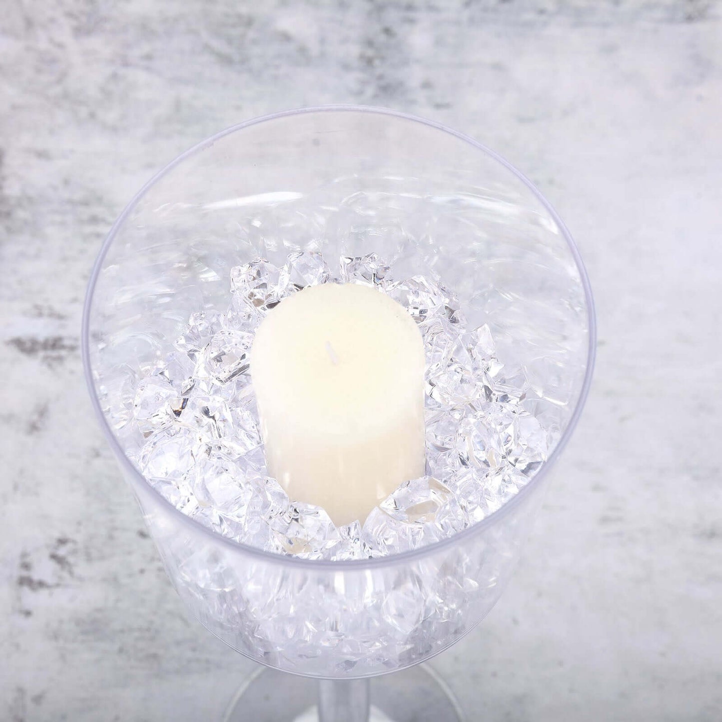 4-Pack Plastic Flower Vases Cylinder Wine Cup Design Clear - Fillable Long Stem Floral Centerpieces 18"