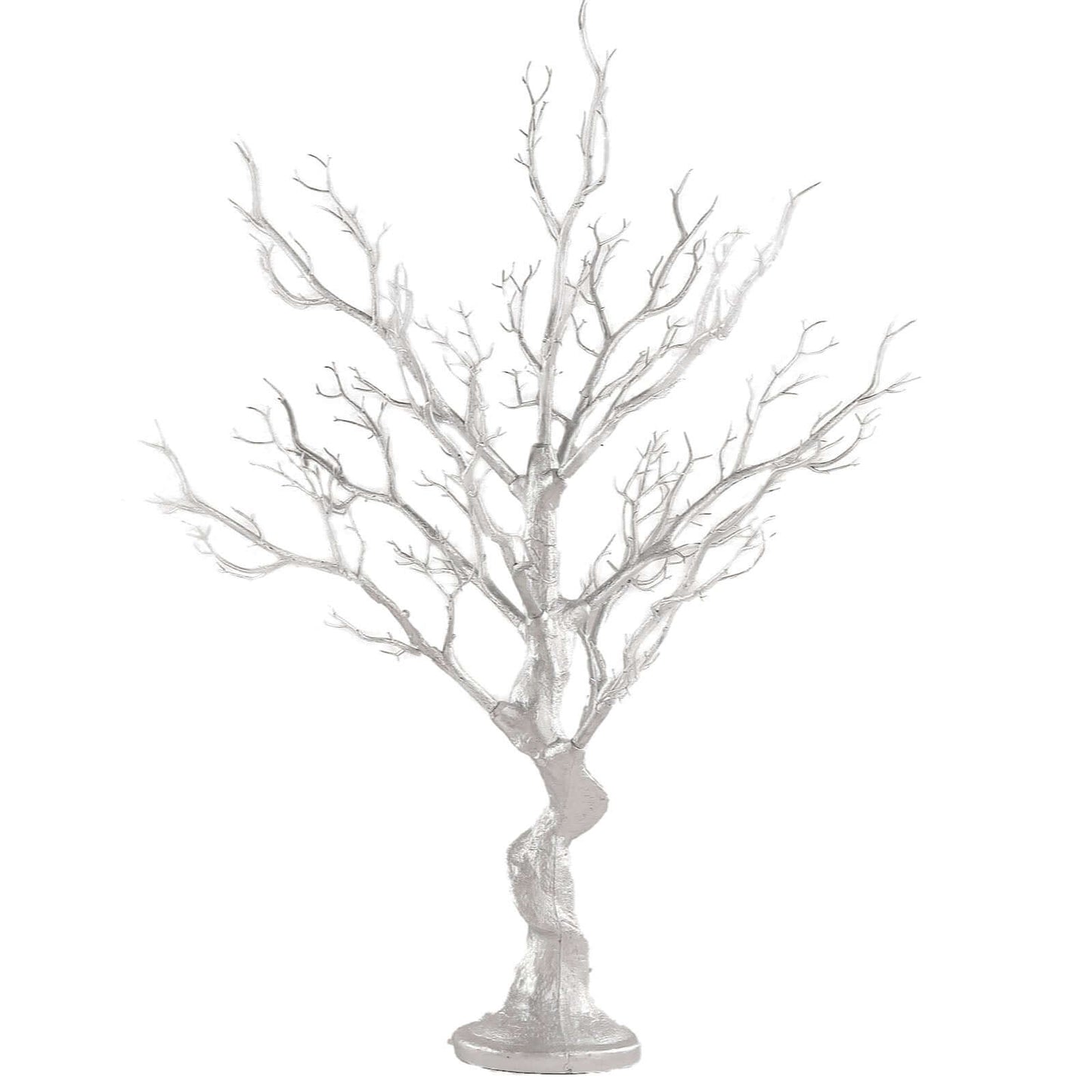 Manzanita Tree Centerpiece Metallic SIlver with 8 Acrylic Bead Chains for Weddings Parties & Event Displays 34"