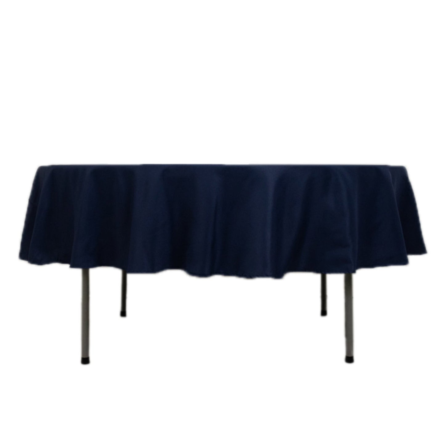 Fire Retardant Premium Polyester 90" Round Tablecloth Navy Blue - High-Performance Table Cover