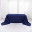 Taffeta 90"x156" Rectangle Tablecloth Navy Blue - Accordion Crinkle Seamless Table Cover