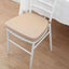 Chiavari Chair Cushion with 1.5" Thick Memory Foam and Ties Nude - Stylish Removable Cover for Comfort