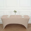 Stretch Spandex 6ft Rectangle Tablecloth Nude - Durable Form-Fitting Table Cover