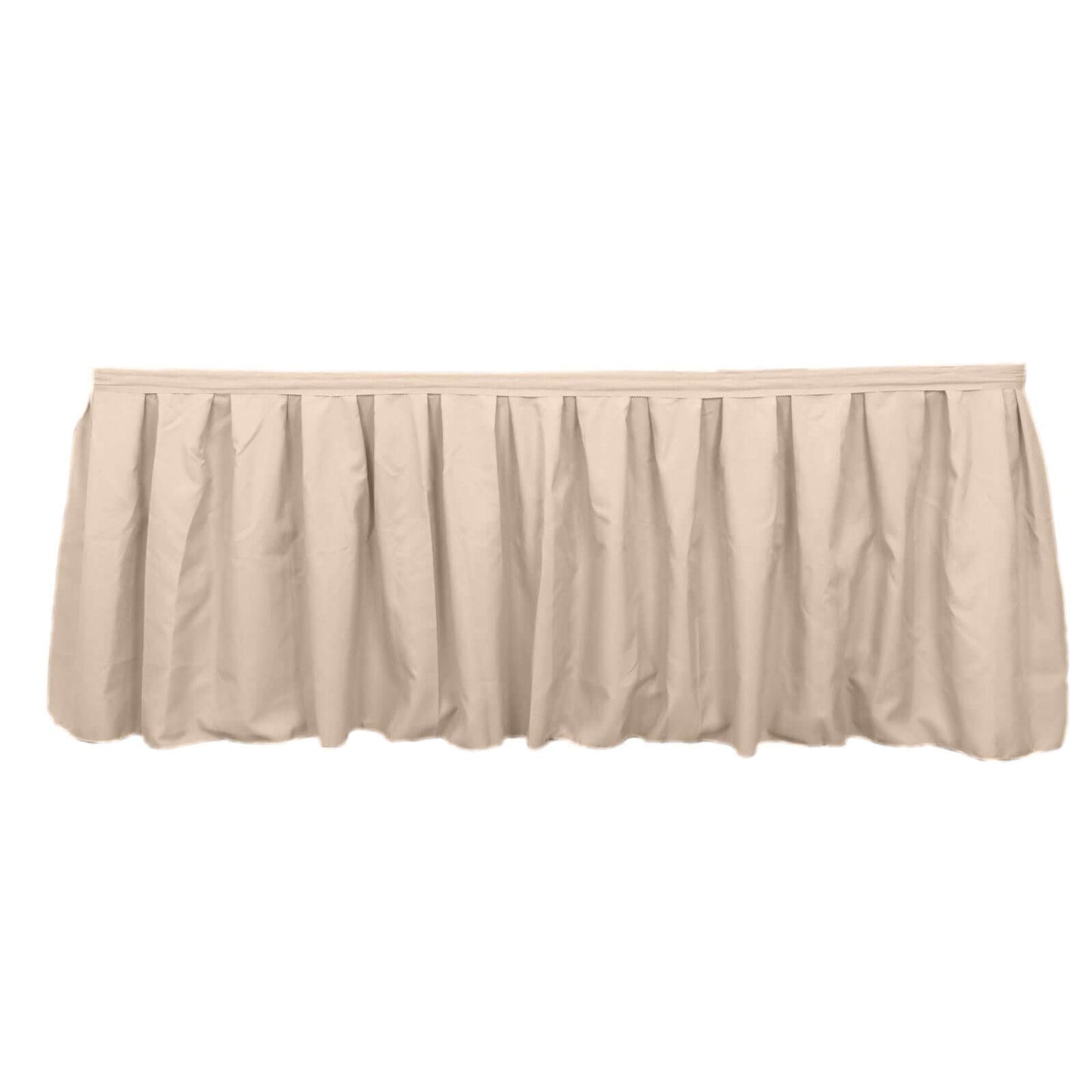 Polyester 21ft Table Skirt Nude - Classic Pleated Design