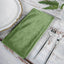 5 Pack Premium Velvet 20"x20" Napkins Olive Green - Soft Sheen Finish Cloth Napkins