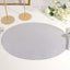 6-Pack Placemats Glitter Design Silver Sparkle Oval - Non-Slip Decorative Table Mats for Dining 12"x18"