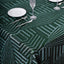 Sequin 90"x132" Rectangle Tablecloth Hunter Emerald Green - Seamless Diamond Table Cover