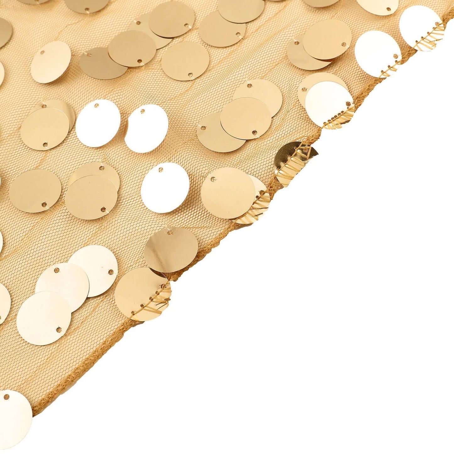 Sequin Chair Slipcover Big Payette Design for Chiavari Chairs Gold - Glittering Event Chair Back Cover