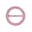 20 Pack Diamond Round Chair Sash Band Buckle Pins Pink - Timeless Rhinestone Napkin Rings 2.5"