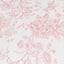 Polyester 90" Round Tablecloth White - Pink French Toile Pattern for Chic Weddings