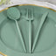 60 Pack Plastic Silverware Set, Dusty Sage Green Heavy Duty Disposable Sleek Utensil Cutlery